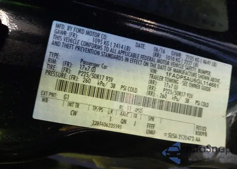 2016 Ford C-Max Hybrid Se из США, поврежденный, VIN 1FADP5AU6GL114661